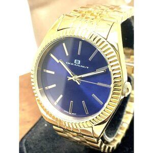 Oceanaut Women's Watch OC7411 Chique Quartz Blue Dial Gold Stainless Steel 38mm